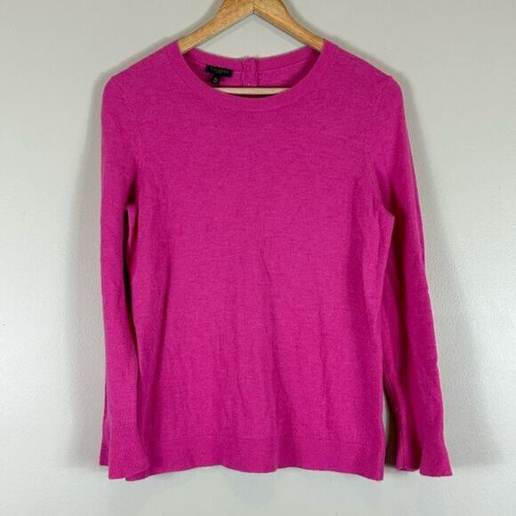 Talbots Cozy Hot Pink Wool Blend Sweater - Picture 1 of 5